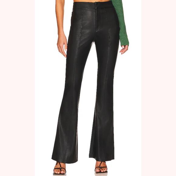 NWT Blank NYC | Women’s ‘Stand Out' Faux Leather High-Rise Flare Pants 28 - Picture 1 of 7